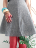 Slika od Vintage siva suknja A kroj