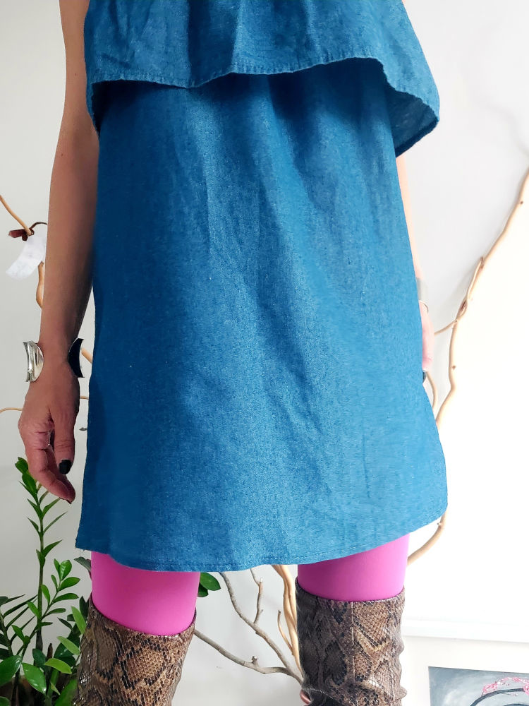 Slika od Vintage traper komad - nosiv kao top, haljina ili suknja, S/M