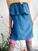Slika od Vintage traper komad - nosiv kao top, haljina ili suknja, S/M