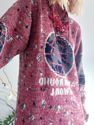 Slika: Vintage topla haljina /pulover, S/L