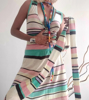 Slika od Vintage prugasta boho haljina