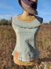Slika od Vintage jeans top otvorenih leđa, S/M