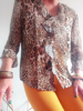 Slika od Vintage leopard košulja povišenih ramena, S/L