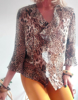 Slika od Vintage leopard košulja povišenih ramena, S/L