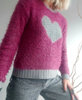 Slika od Rozi čupavi pulover na srce, S/M