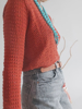 Slika od Retro crop pulover na kopčanje