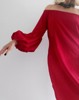 Slika od Crvena off shoulder haljina